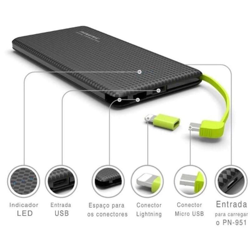 Carregador Portatil Power Bank para V8.